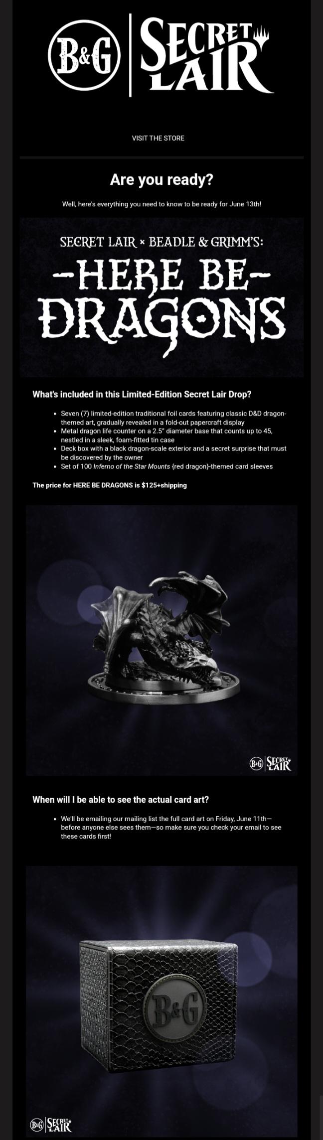 MTG SecretLair HERE BE DRAGONS 限定10000個 Magic the Gathering MTG