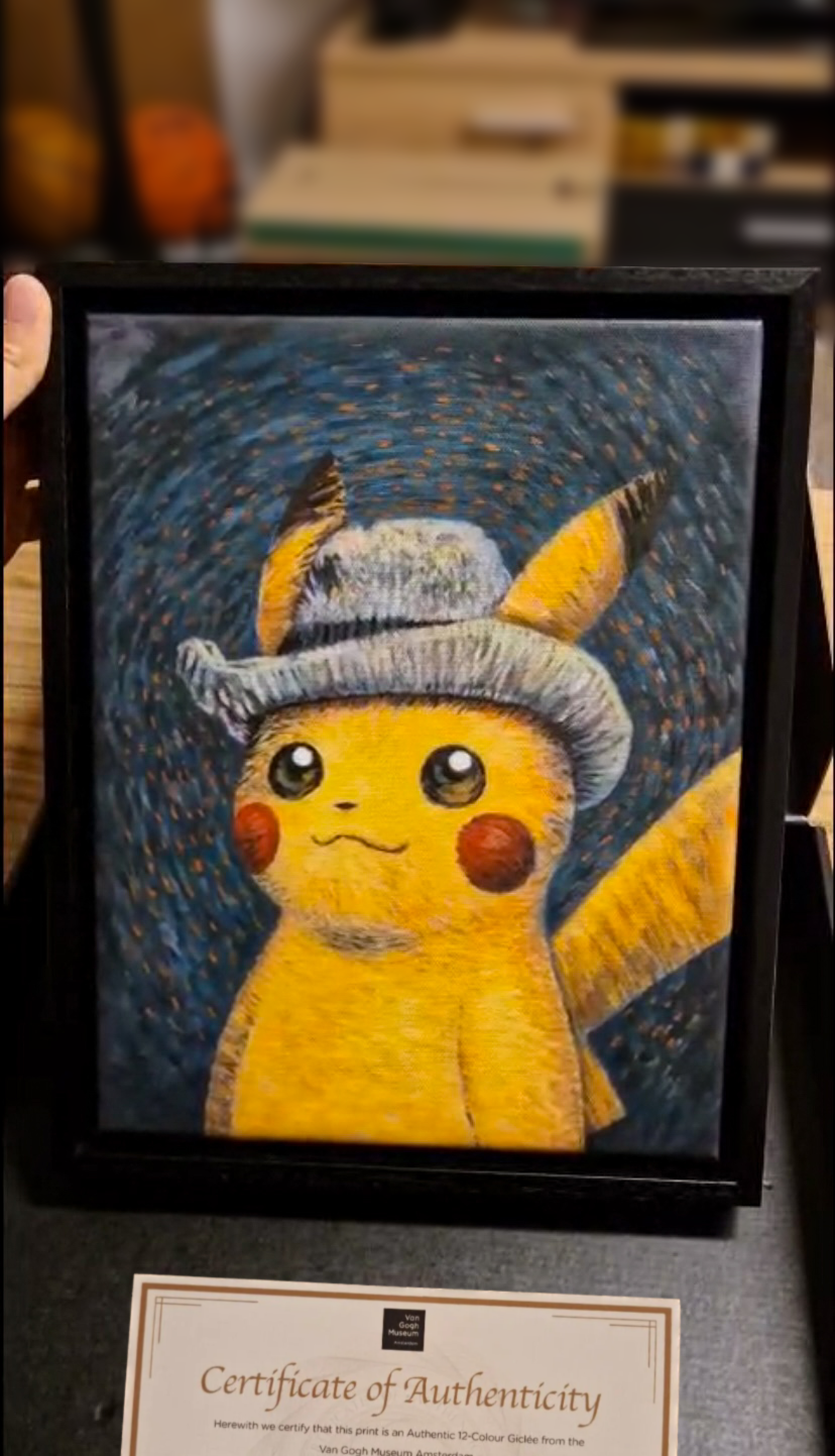 ゴッホ美術館限定 ピカチュウ フレームキャンバス : r/PokeInvesting
