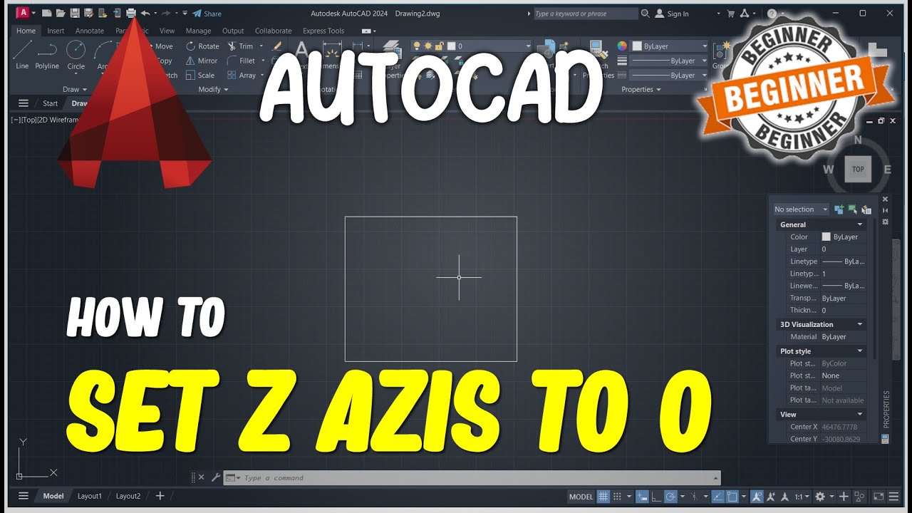 AutoCAD How To Set Z Axis To 0 - YouTube