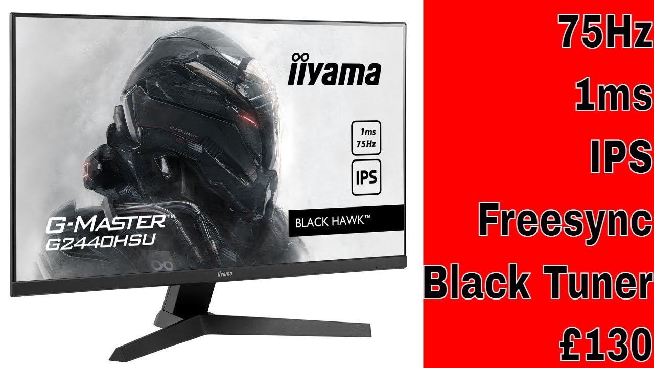 iilyama BLACK HAWK G-MASTER G2440HSU-B1 - 75Hz, 1ms, IPS, Freesync