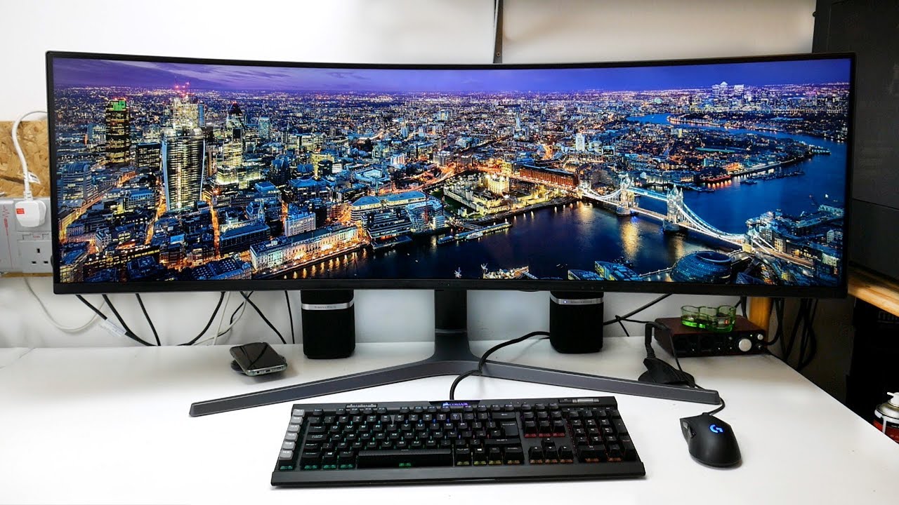 Samsung CHG90 (LC49HG90) review - it's 49inches wide! - YouTube