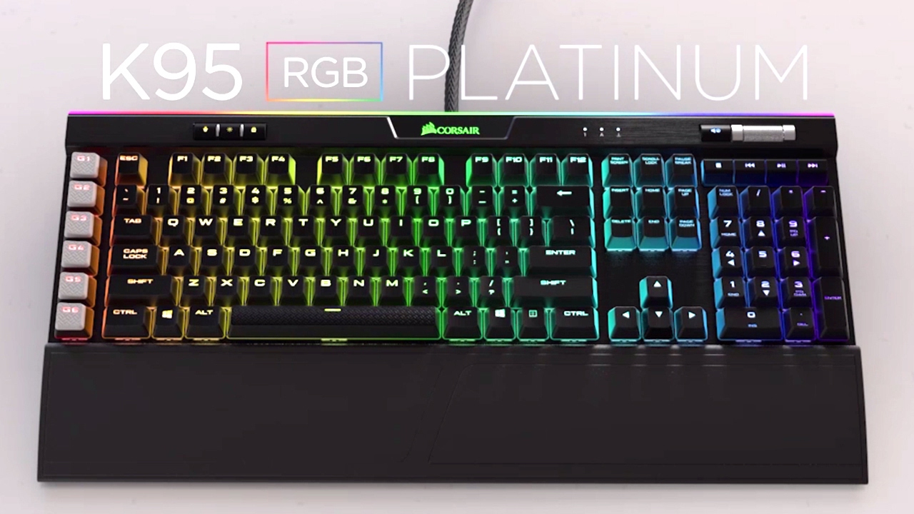 K95 RGB PLATINUM Mechanical Gaming Keyboard — CHERRY® MX Speed — Black