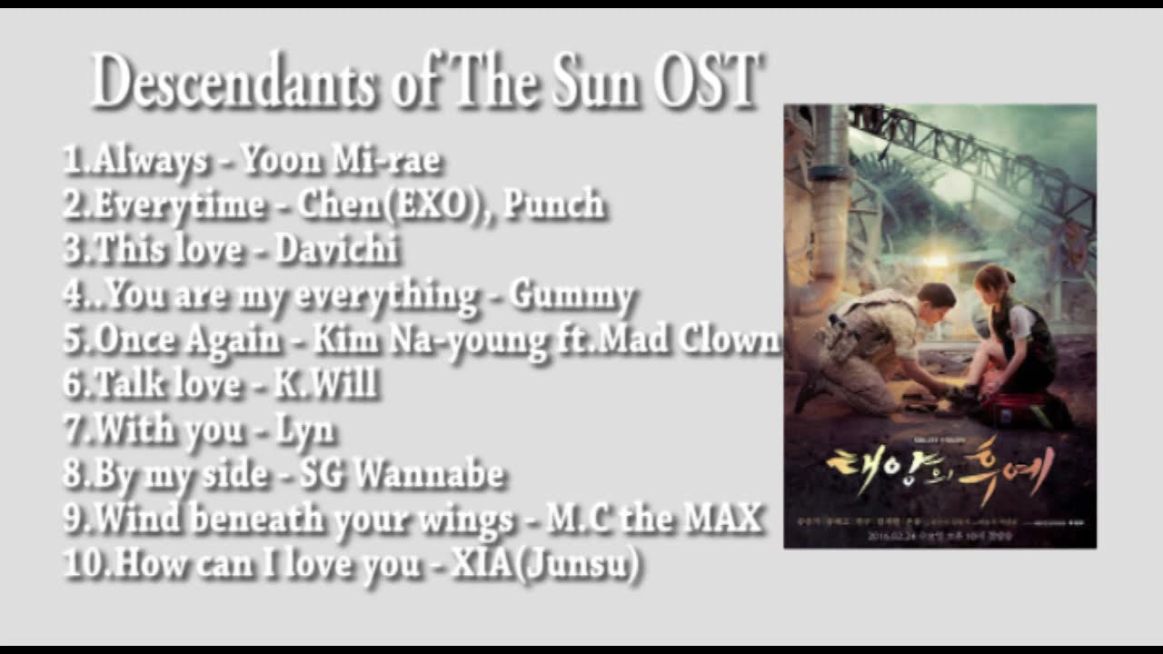 Full Album】 Descendants of The Sun OST（태양의후예）︱太阳的后裔
