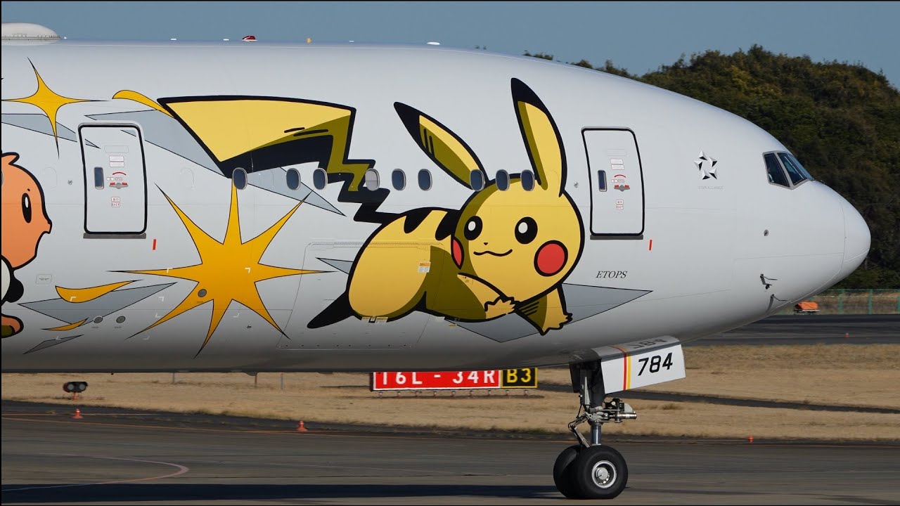 航空機・ヘリコプター ANA B777-300ER JA784A Eevee Jet FlapDown