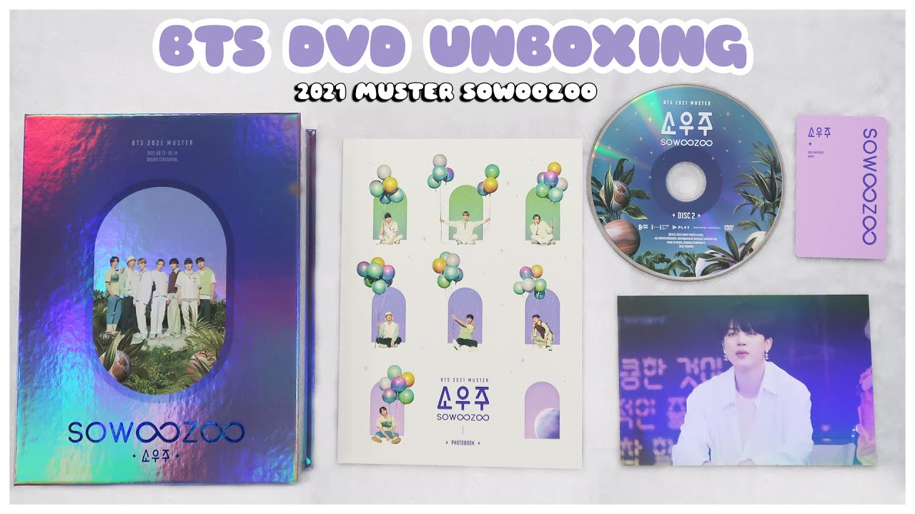 ✨ unboxing bts muster sowoozoo 2021 concert dvd - photobook flip