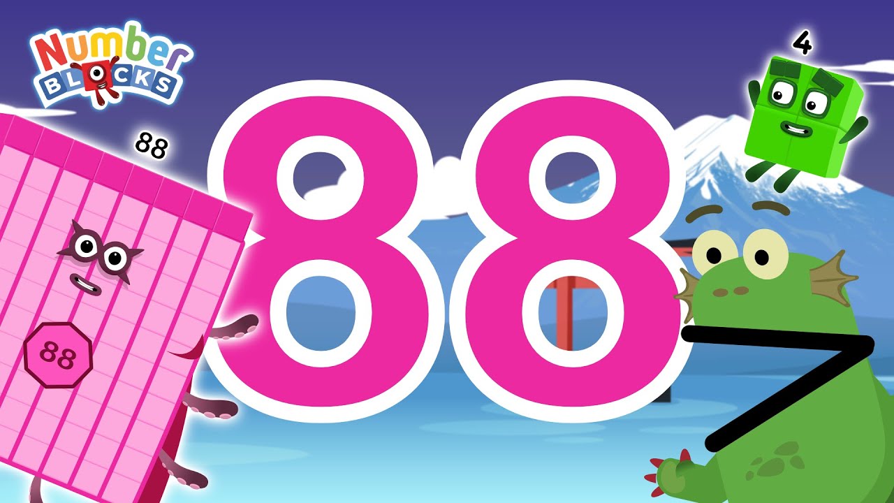 Numberblocks 88 learn to count with 4 Magic Run Japan New Season