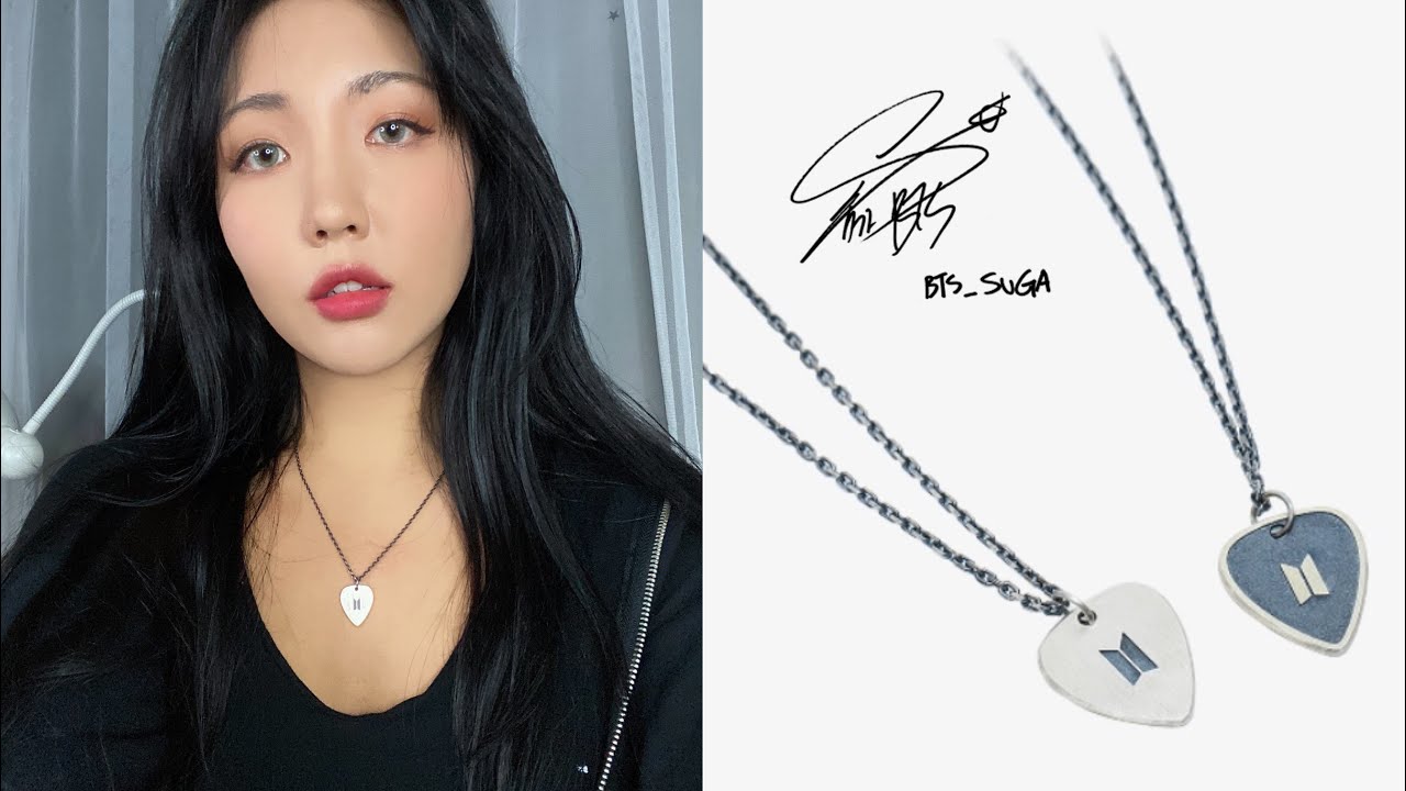Suga's Guitar Pick Necklace Review + tips on buying BTS merch