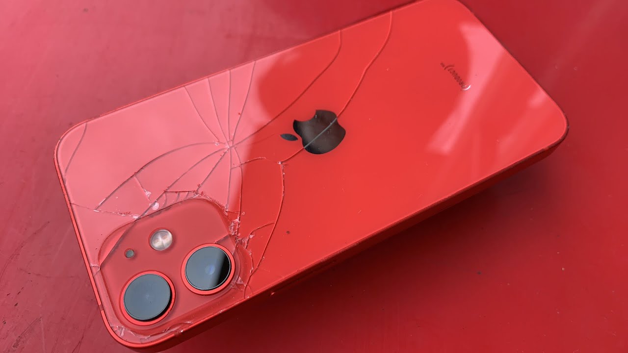 iPhone 12 mini 背面ガラス分解交換修理 - YouTube