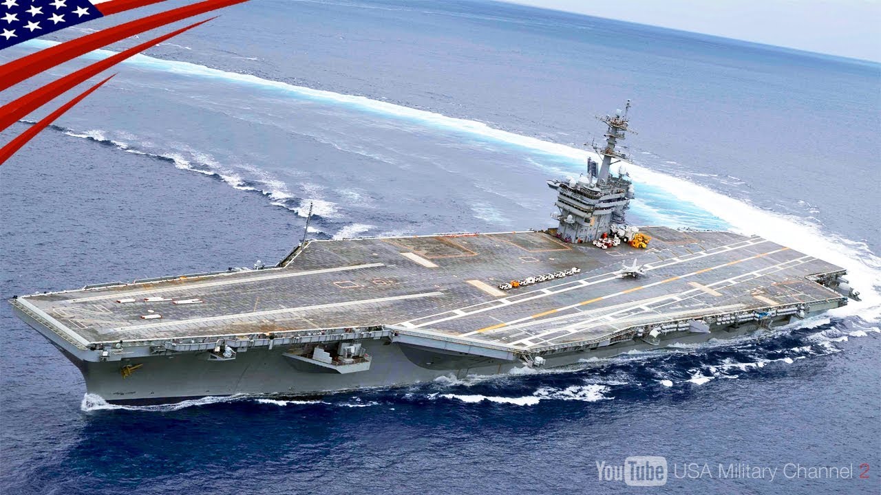 Full-speed turn of a 100,000-ton aircraft carrier] Inside the