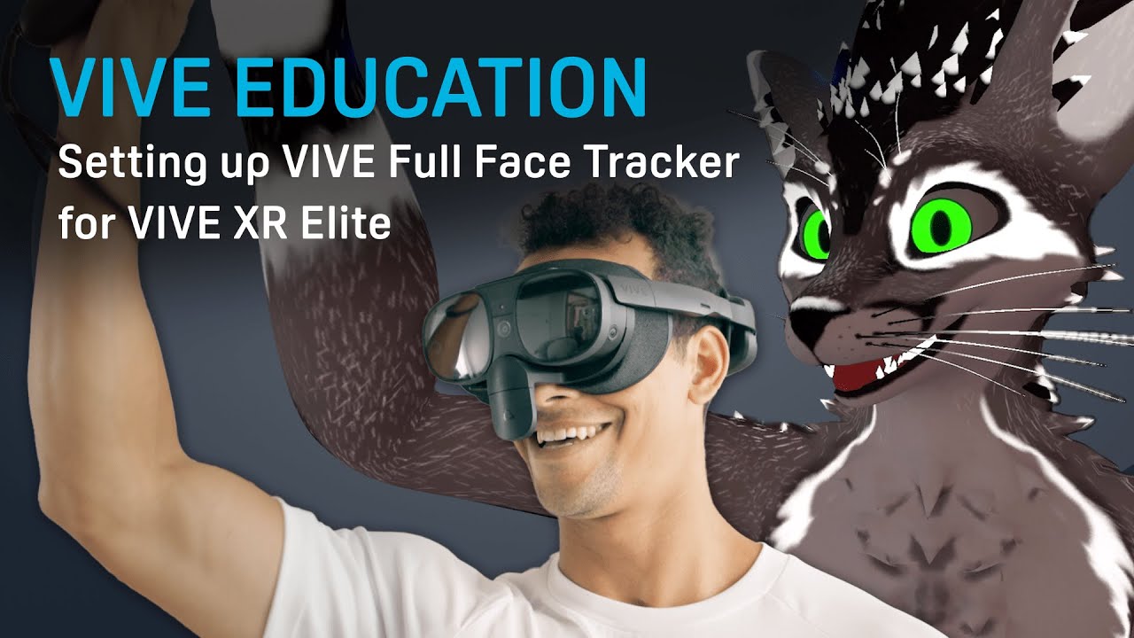 Setting up the VIVE Full Face Tracker for VIVE XR Elite - YouTube