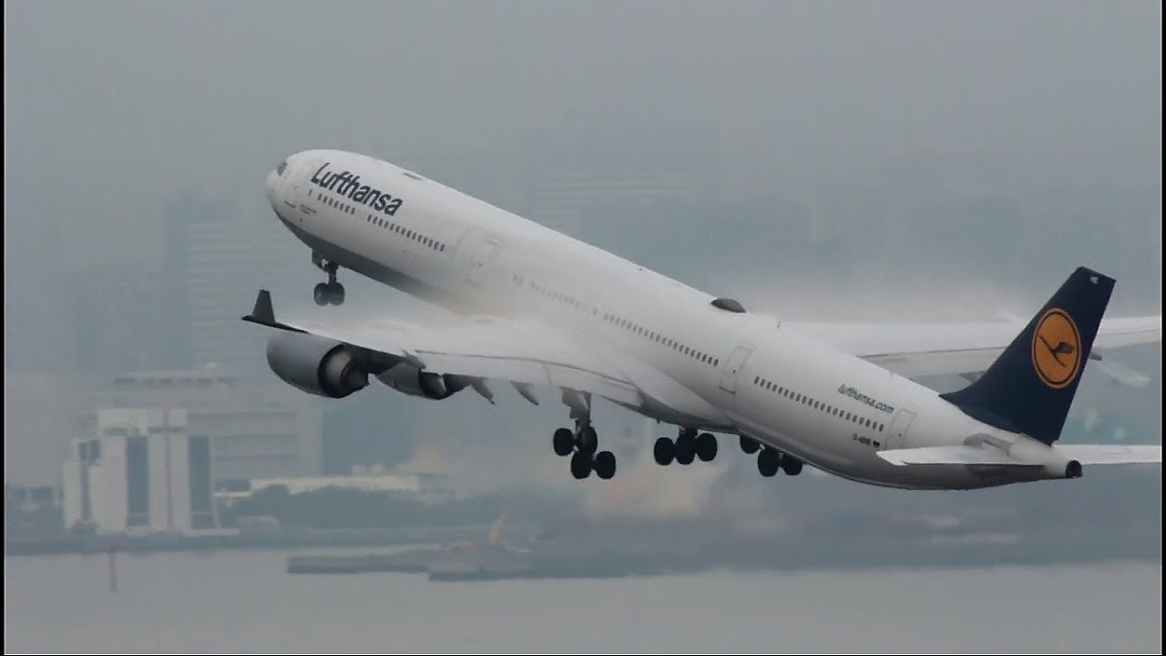 しなる大きな翼 ルフトハンザ エアバス A340-600 The Big Wing