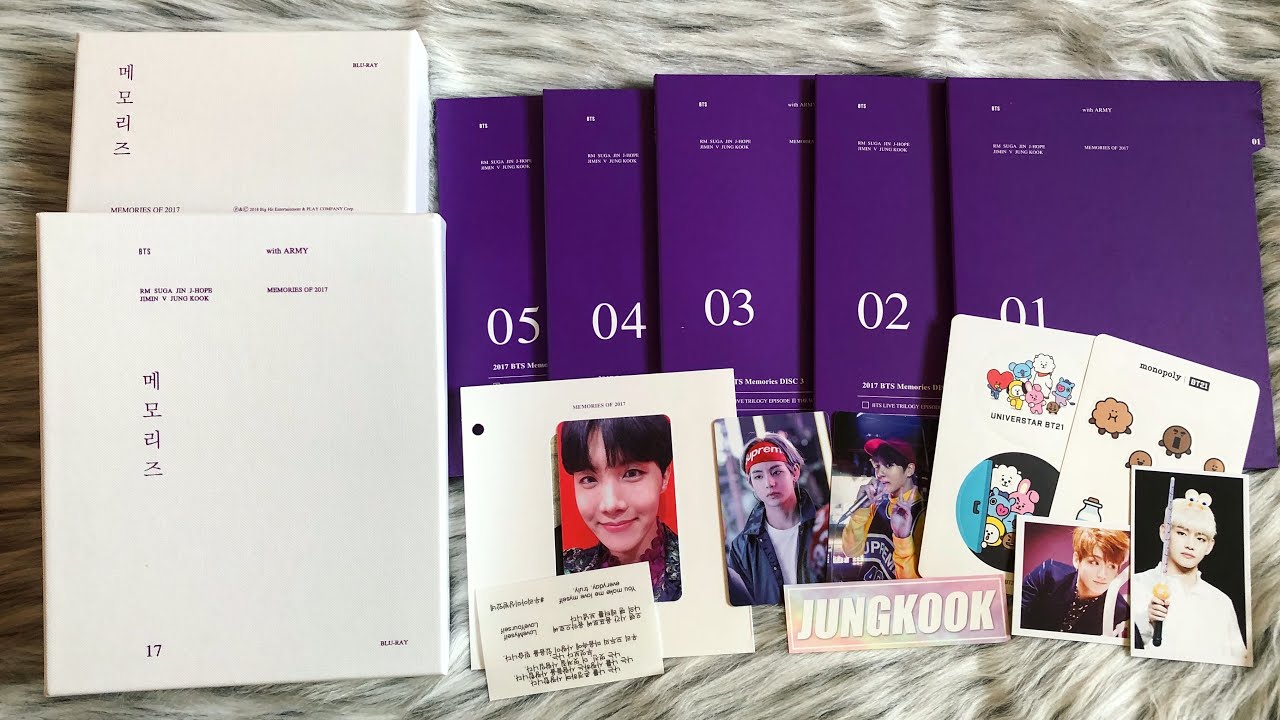 UNBOXING] BTS Memories 2017 Blu-ray Version + Photocard - YouTube
