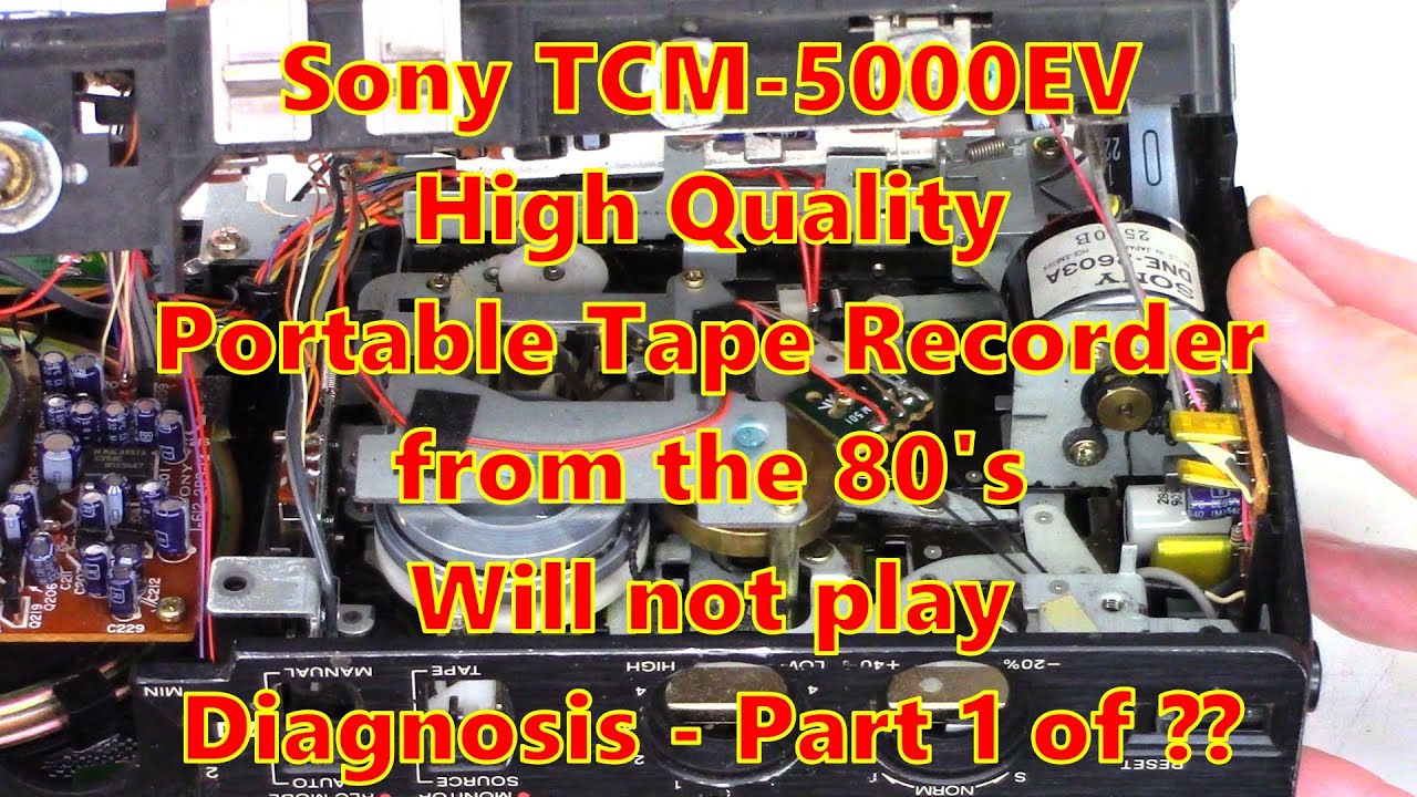 Sony TCM 5000EV 3-Head Portable Tape Recorder that will not play