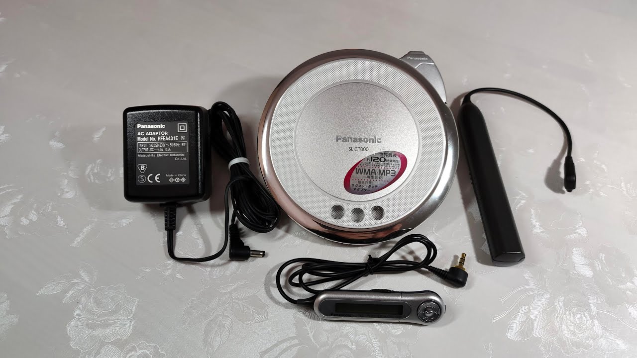 Panasonic SL-CT800 Portable CD Player WMA/MP3 - YouTube