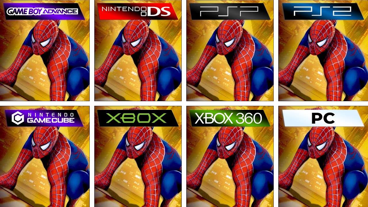 Spider-Man 2 (2004) GBA vs DS vs PSP vs PS2 vs GameCube vs XBOX vs