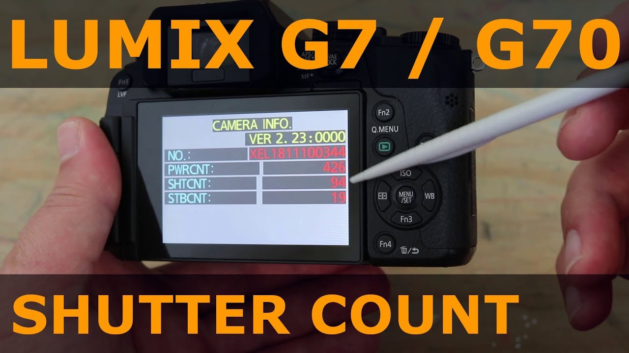 Panasonic Lumix G7 / G70 のメカニカルシャッター回数を読む : r