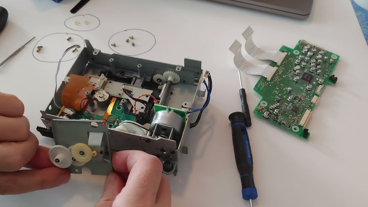 Fixing minidisc disc error laser potentiometer part1 sony mds-501