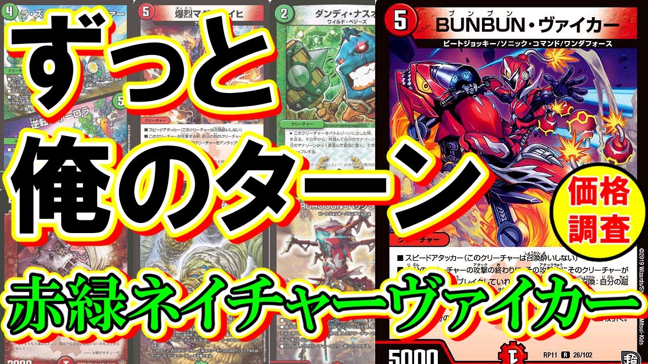 赤緑ネイチャーヴァイカーのCS優勝レシピを価格調査！【デュエマ環境