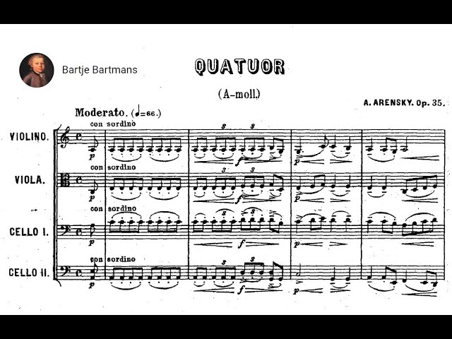 Anton Arensky - String Quartet No. 2, Op. 35 (1894) - YouTube