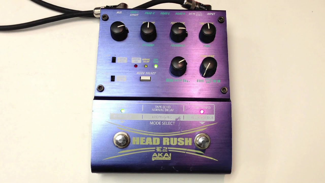 AKAI HEAD RUSH E2 ギターエフェクター 名器 ルーパー 動作良好 AKAI