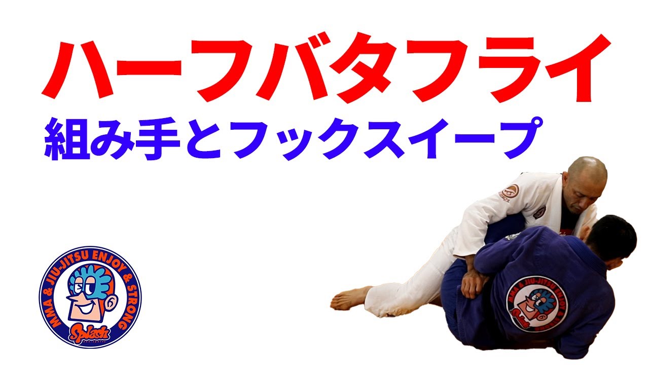ハーフバタフライガード 組手とフックスイープ - YouTube