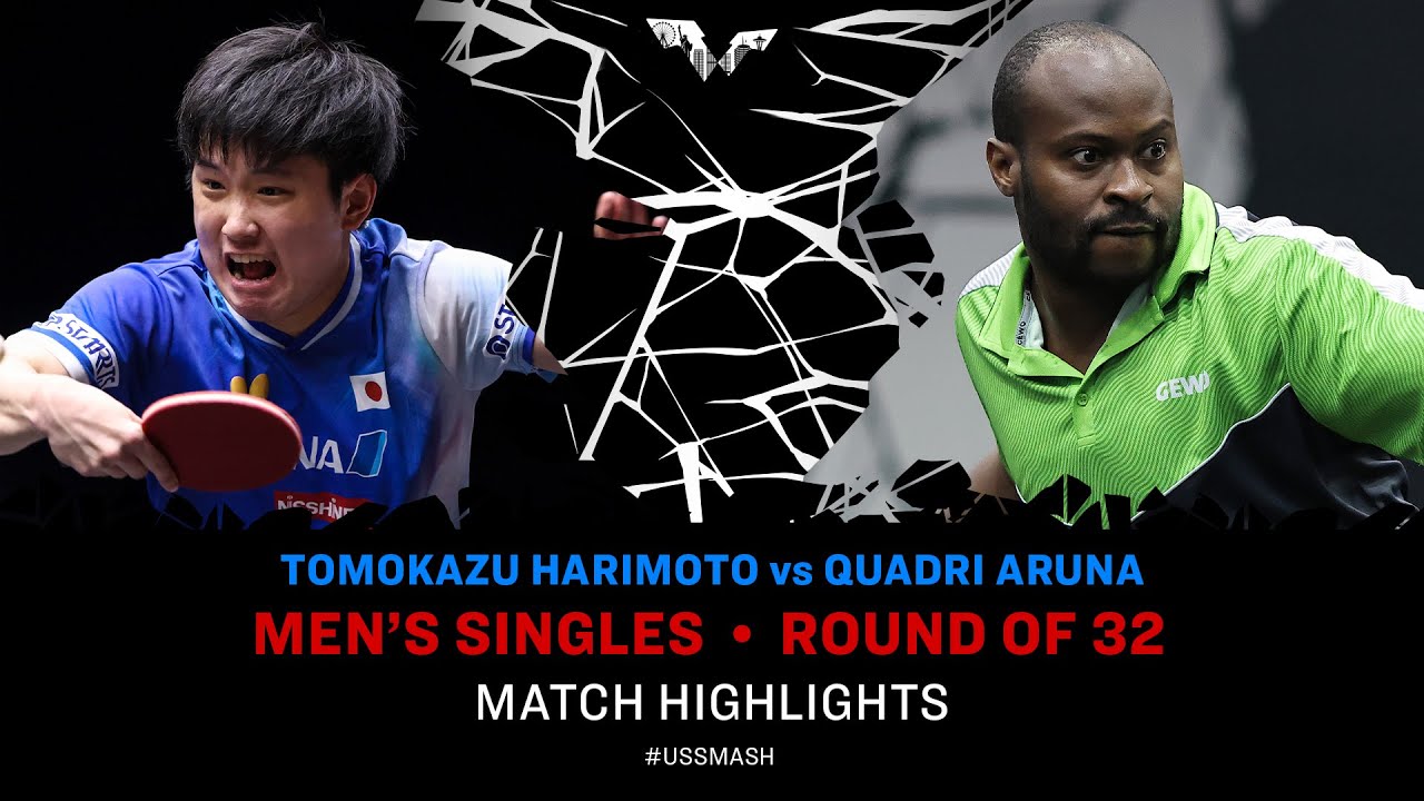Tomokazu Harimoto vs Quadri Aruna | MS R32 | #USSMASH 2025 - YouTube