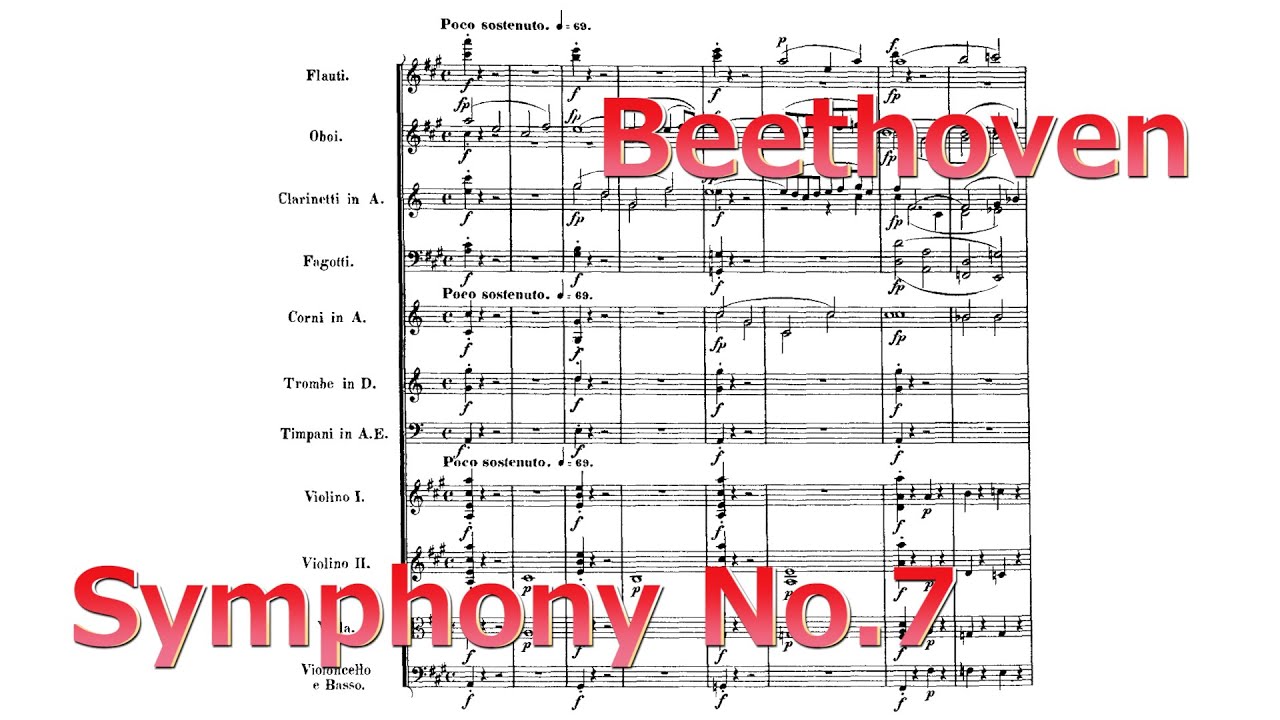Beethoven Symphony No.7【Score】 Op.92 A major sheet music - YouTube