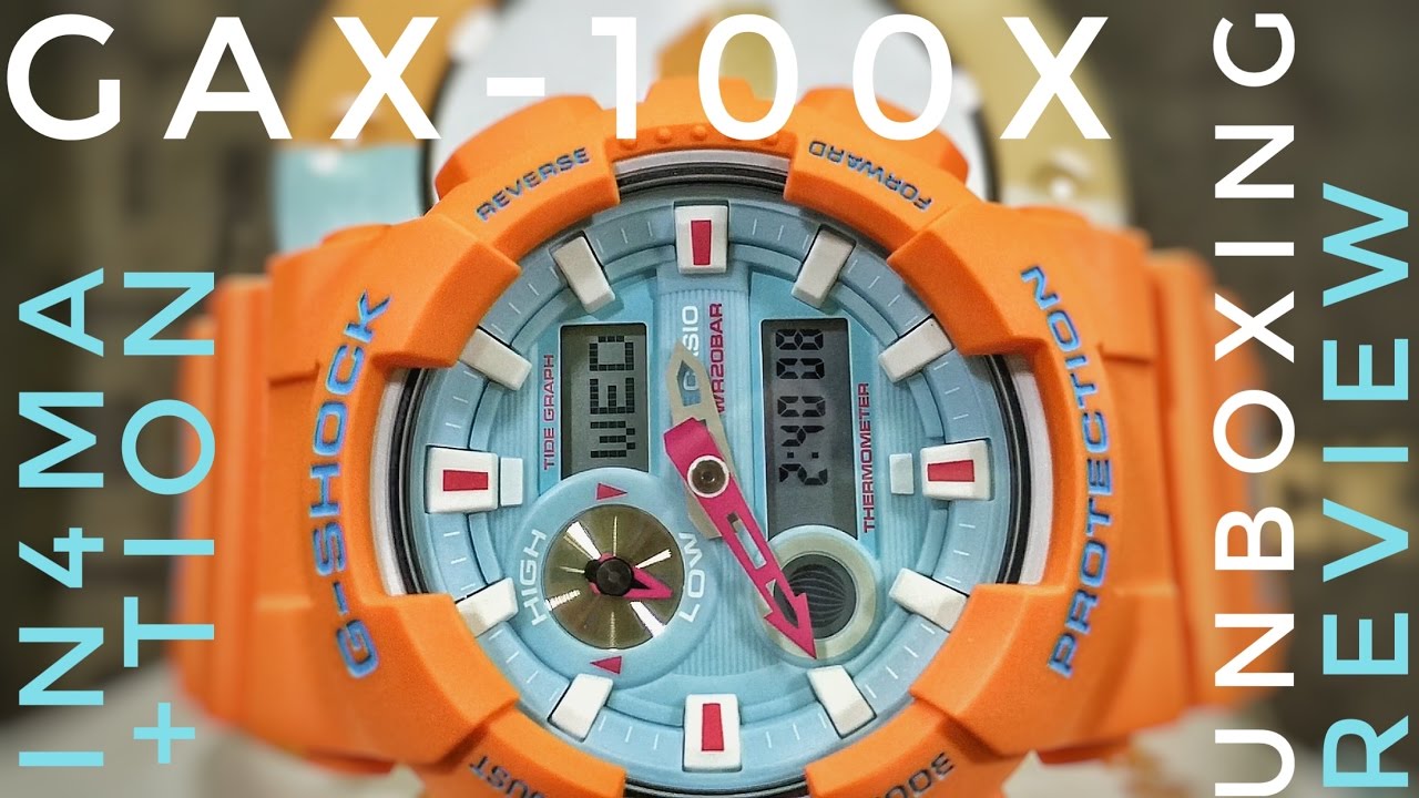 G-Shock GAX-100X-4A G-LIDE x IN4MATION UNBOXING and REVIEW - YouTube
