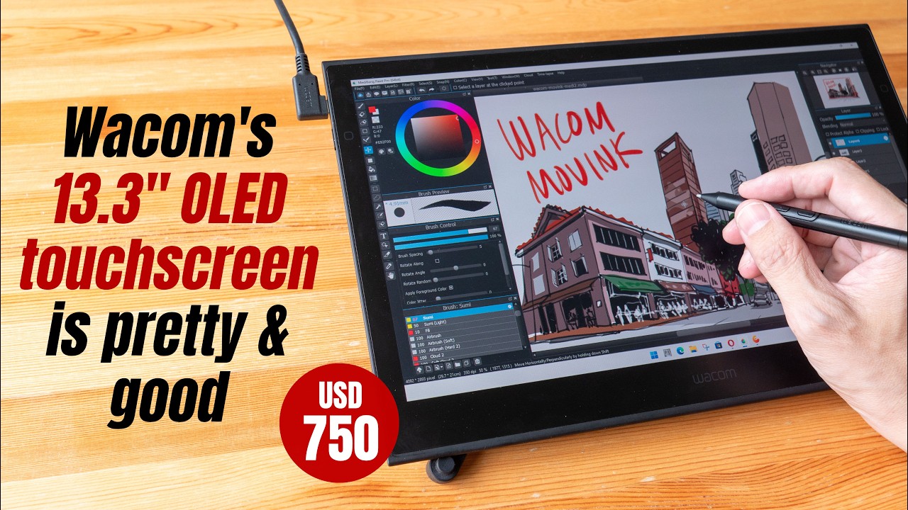 Wacom Movink 13.3-inch OLED pen display FULL REVIEW - YouTube