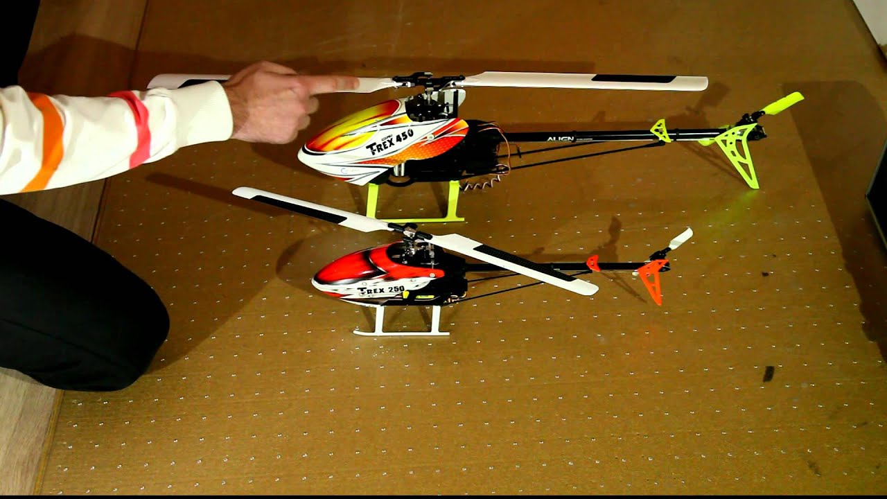 Align Trex 250 DFC vs Align Trex 450 DFC a small little comparison