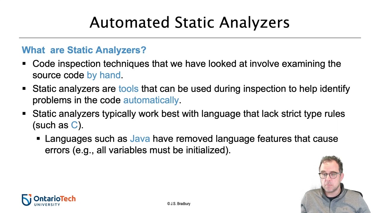 Static Analysis (CSCI 3060U Lecture 17) - YouTube