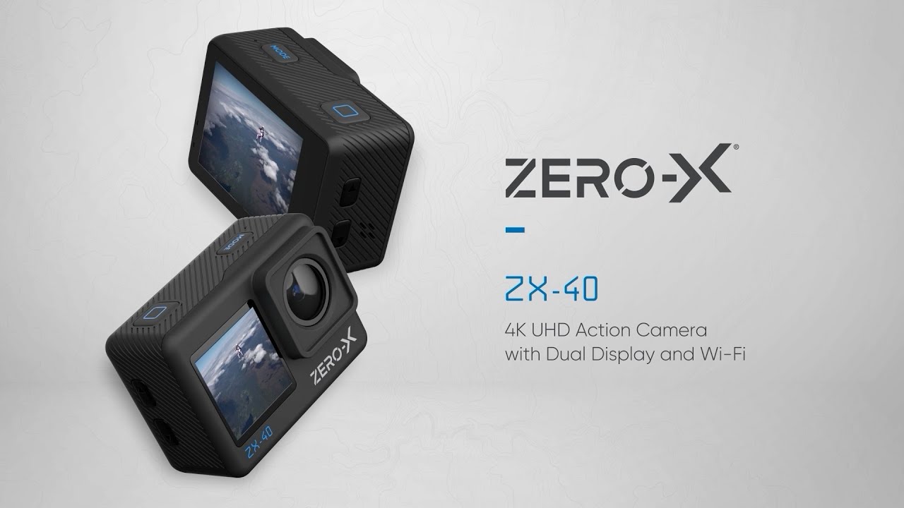 Zero-X ZX-40 Action Camera | 4K UHD Action Camera with Dual