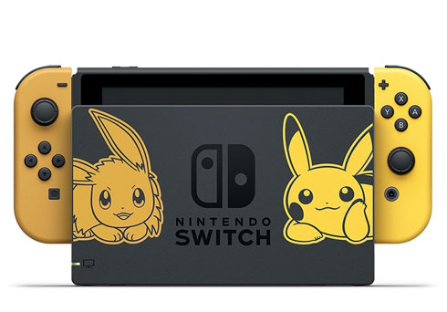 ピカチュウとイーブイの特別なNintendo Switch、11月発売 ドックやJoy