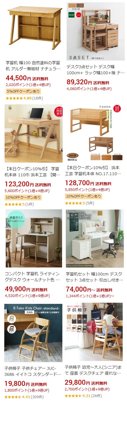 楽天市場】【本日クーポン10%引】 学習机本体 110巾 浜本工芸 【開梱