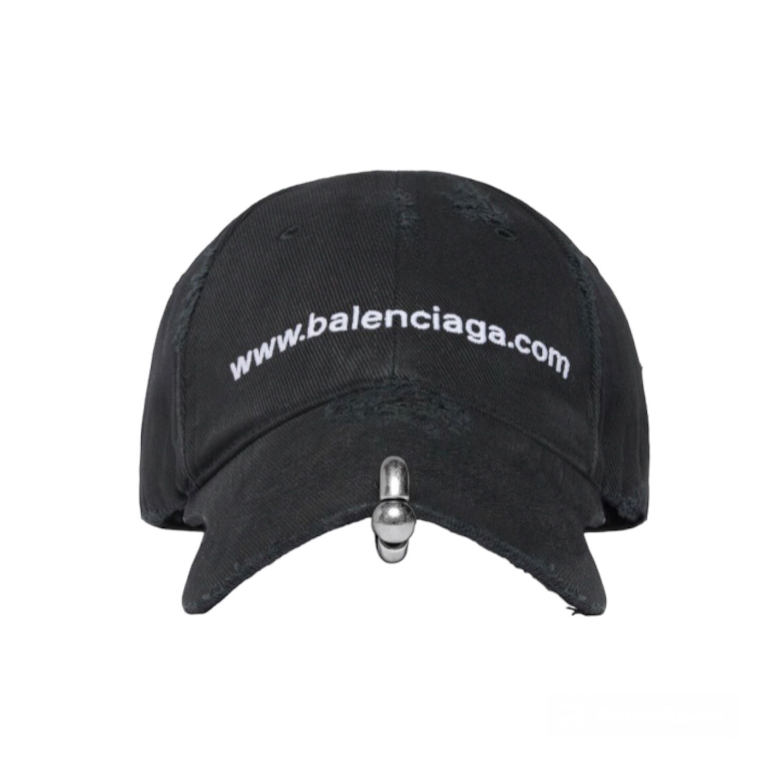 BALENCIAGA キャップ Lサイズ ダメージ加工ピアッシング BALENCIAGA