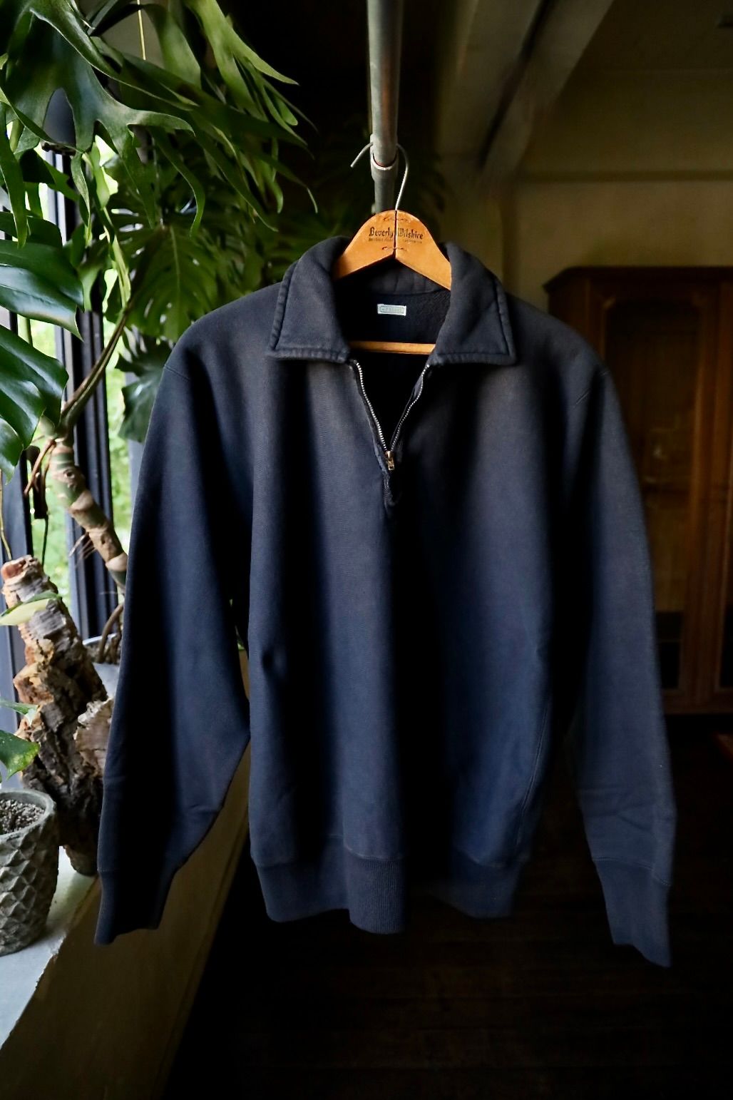 A.PRESSE Vintage Half Zip Sweat shirt(BLACK)スタイル 8月24日(土