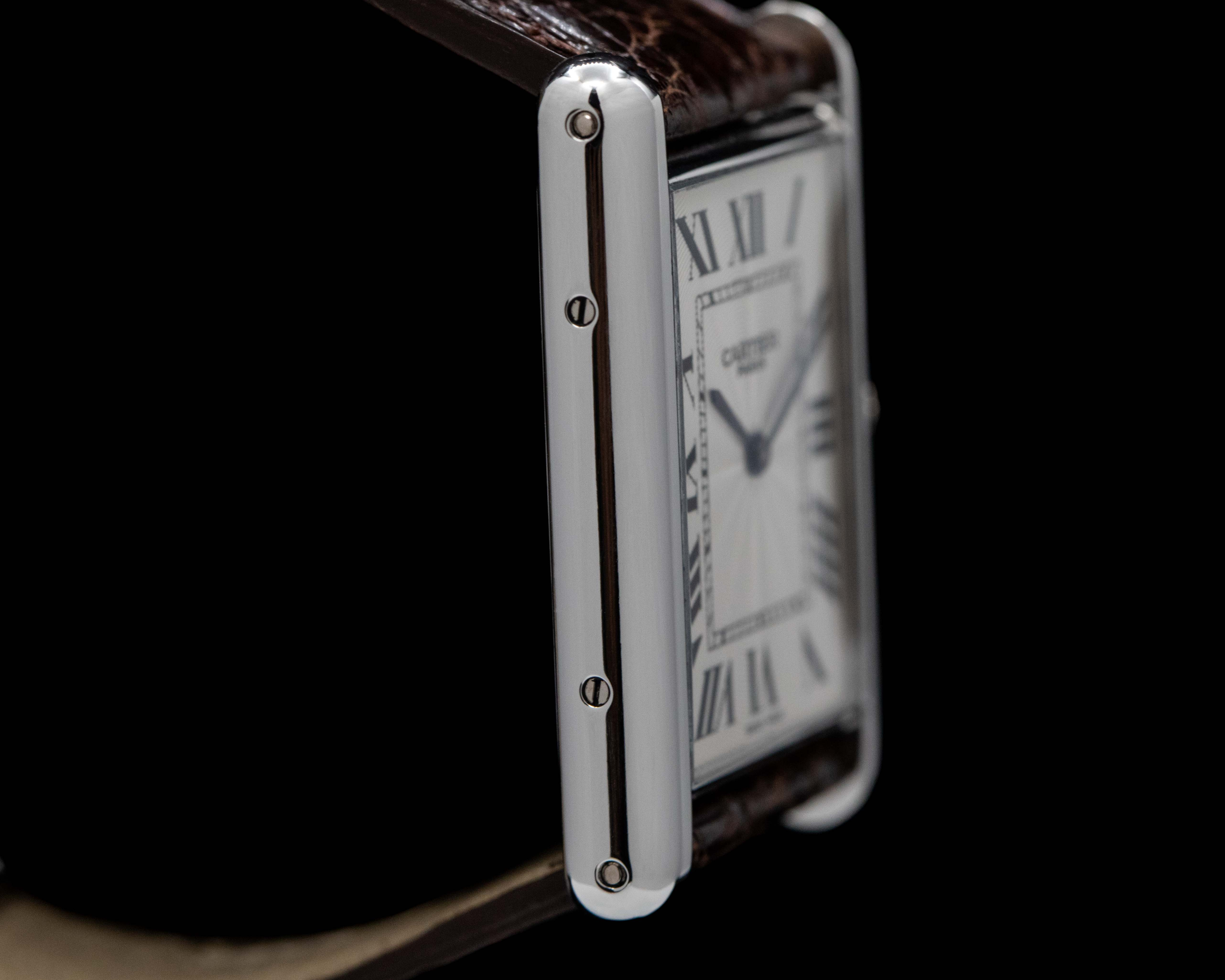 41843) Cartier Privee Collection Tank XL CPCP 2915 Platinum RARE