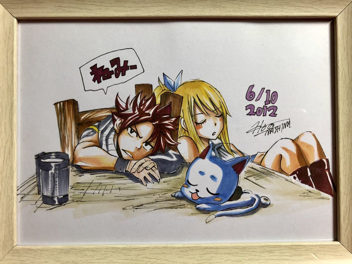 FAIRY TAIL 当選品 ルーシィ コラボ 直筆サイン色紙 FAIRY TAIL 当選品