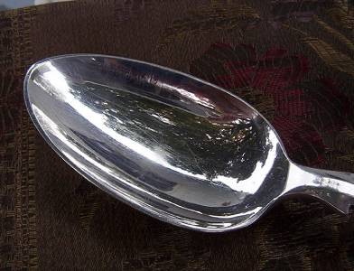 Antique Victorian Silver STUFFING SPOON James Dixon Sheffield