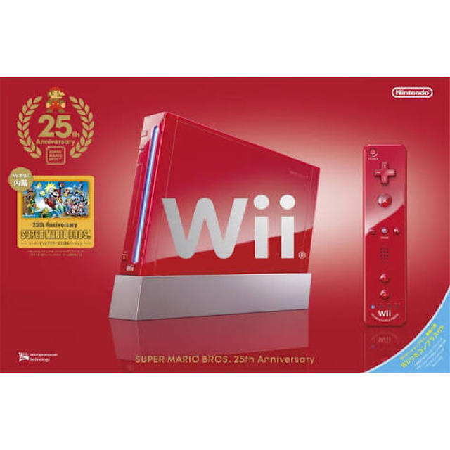 Wii - Wii スーパーマリオブラザーズ25周年記念モデル（赤）の通販 by