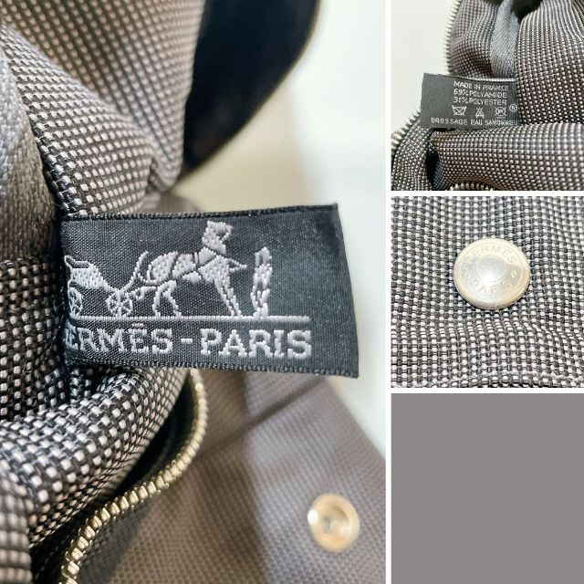 HERMES - エルメス スクエア Hロゴリュック ハンドバッグ ブラック