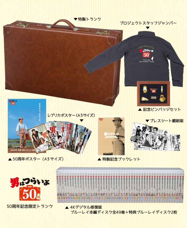 男はつらいよ』 50周年記念 復刻“寅んく”4Kデジタル修復版ブルーレイ