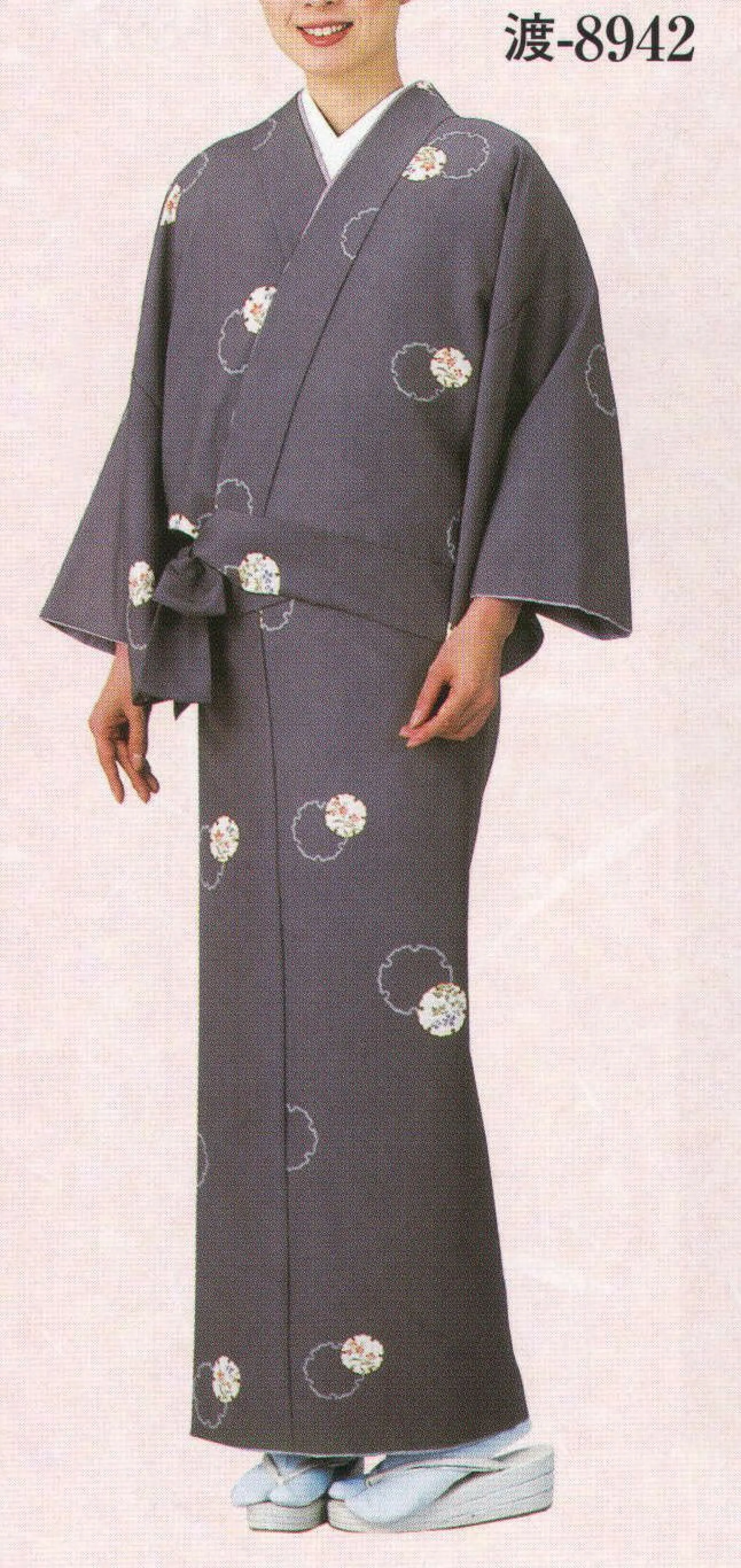 二部式着物 渡印（袷せ仕立） 日本の歳時記 8942 カフェ・レストラン