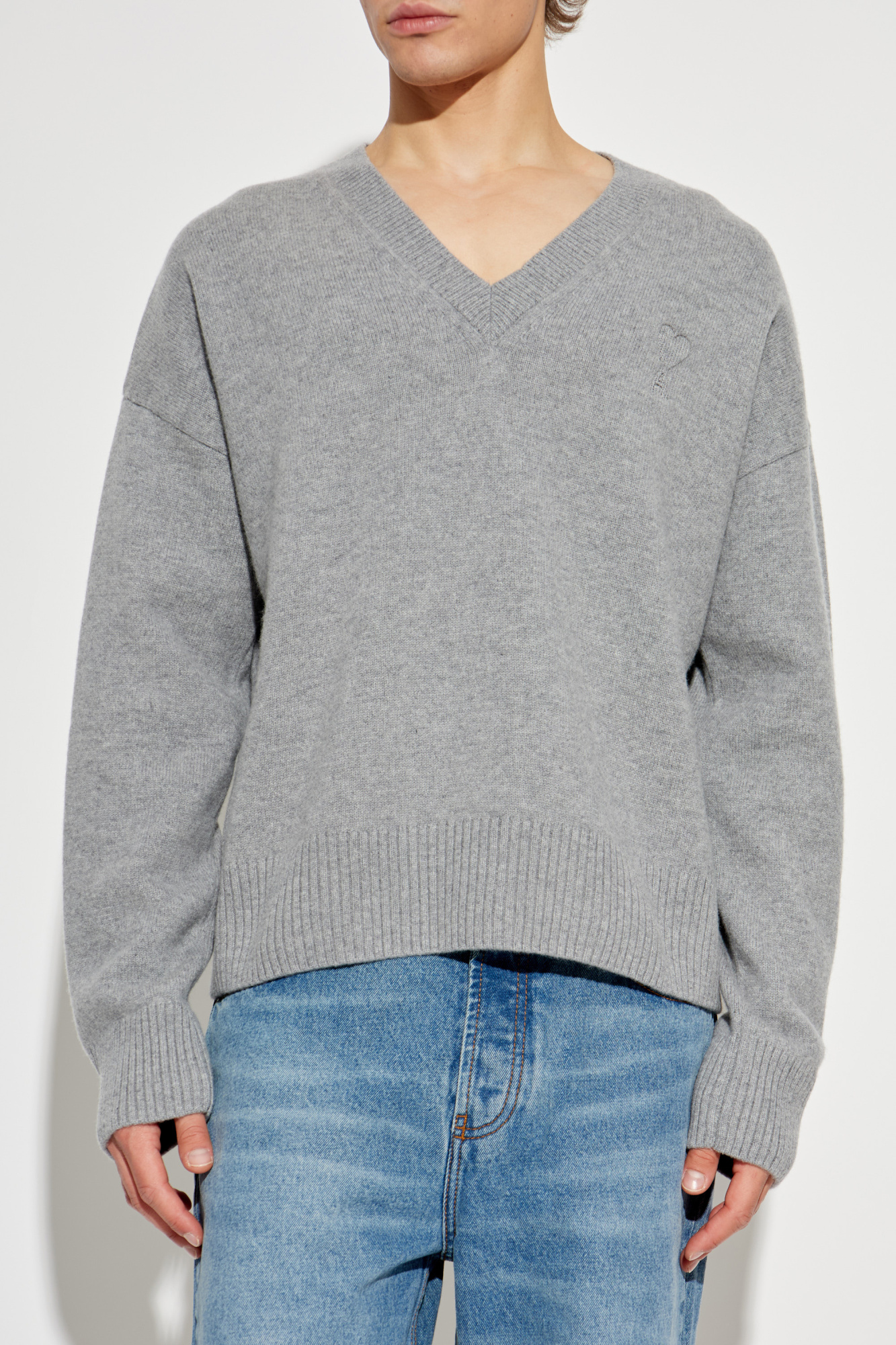 Grey Sweater with logo Ami Alexandre Mattiussi - Vitkac Japan