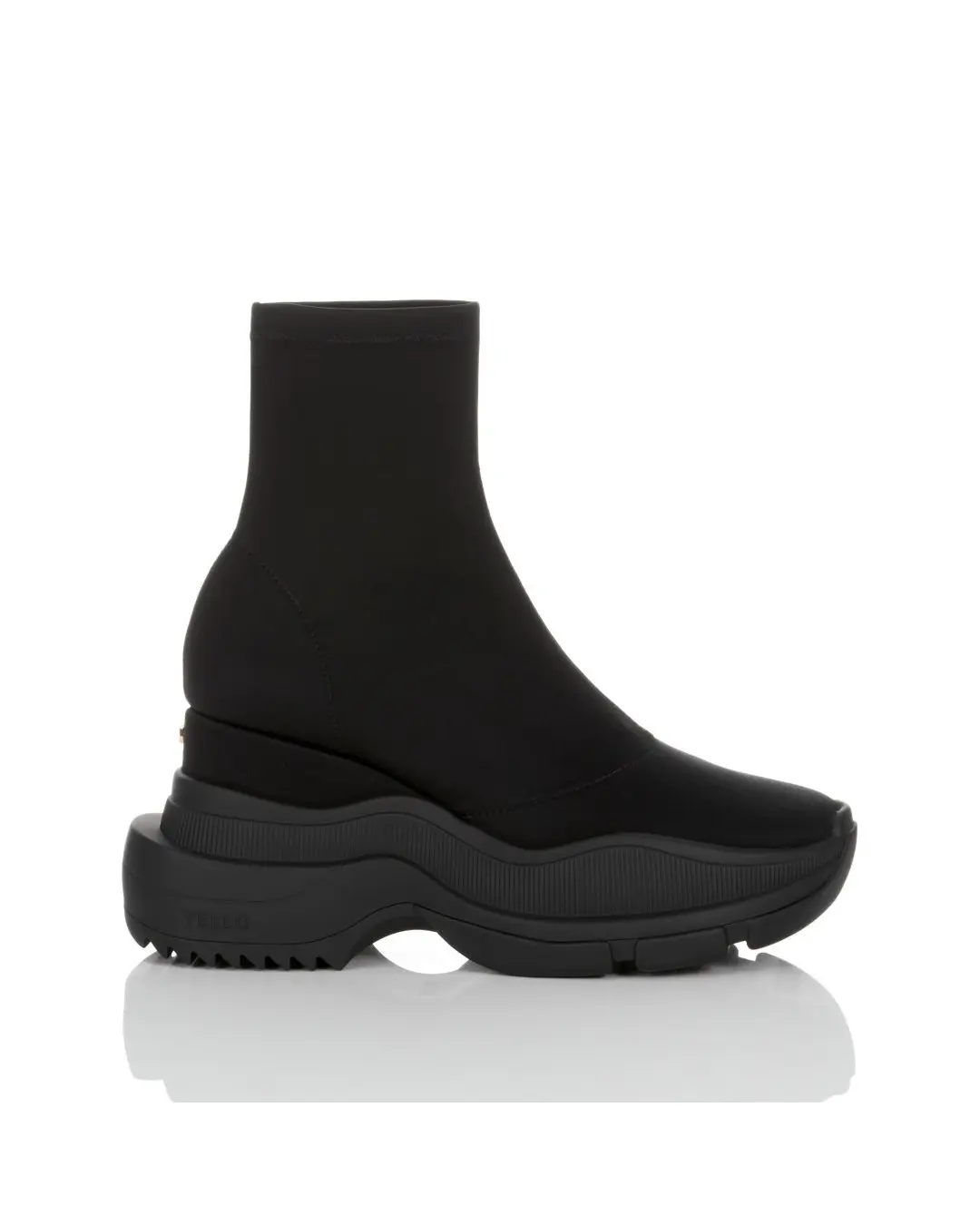YELLO / TOKYO BLACK PLATFORM LONG BOOTS