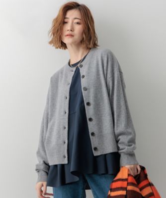 Oggi掲載／洗える】ピュアカシミヤ ニットカーディガン