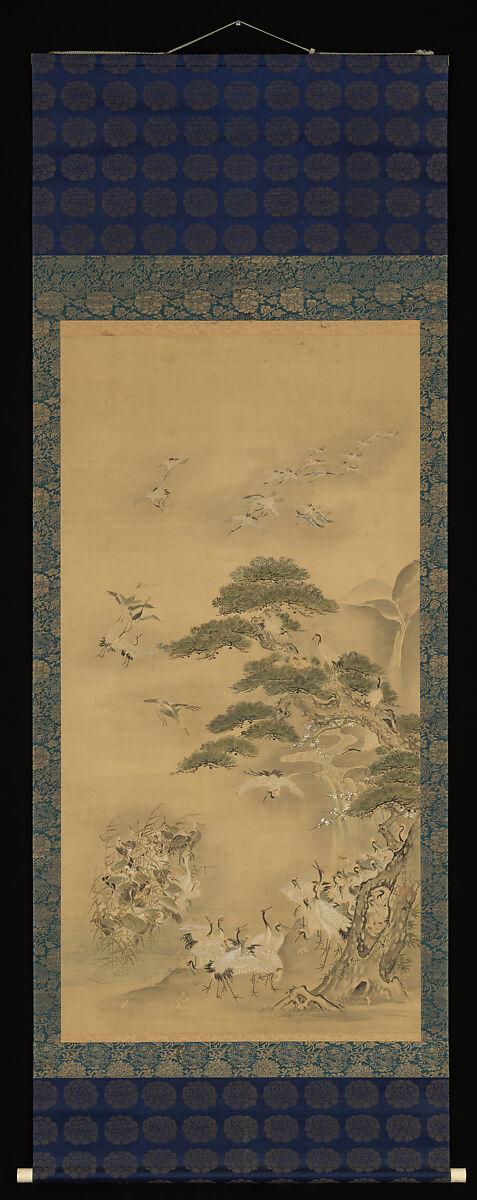 八仙猿鶴図 Eight Daoist Immortals, Cranes, and Gibbons】江戸時代