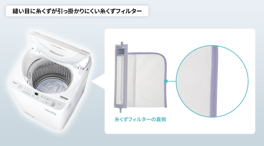 やさしさ設計 | ES-GE6J | 洗濯機：シャープ