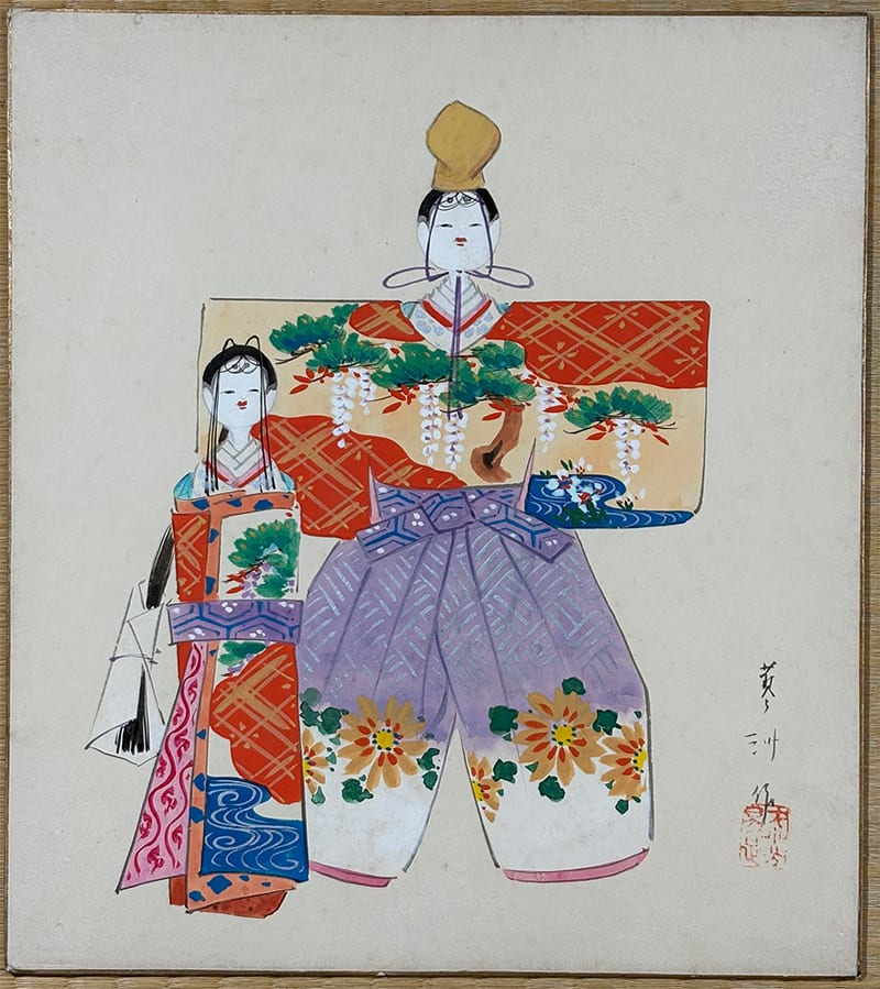 立雛｜色紙｜新・古美術 高美堂（こうびどう）｜掛軸販売・通販・買取
