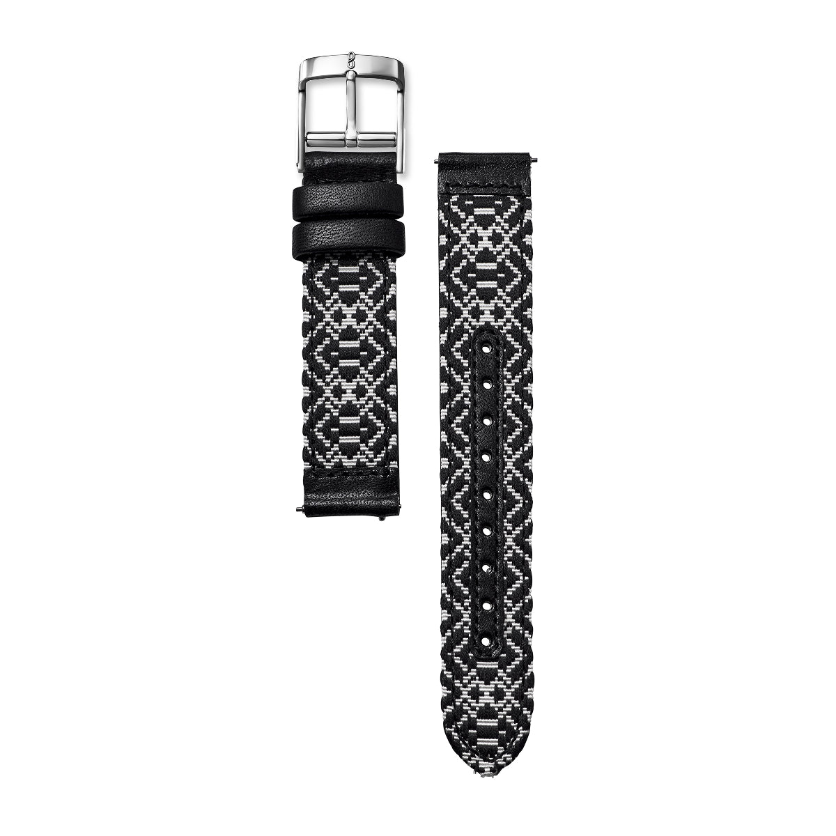 Knot S18-SCH-BK 時計ベルト バンド 博多織 18mm ブラック – Maker's